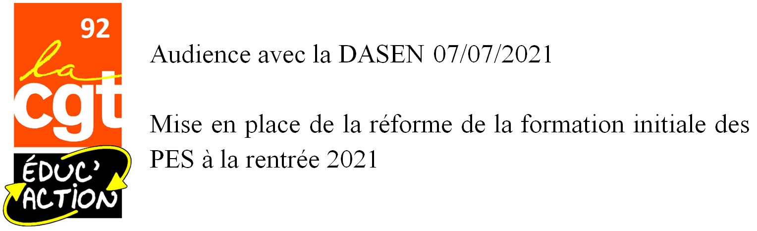 Réforme de la formation initiale des PES à la rentrée 2021