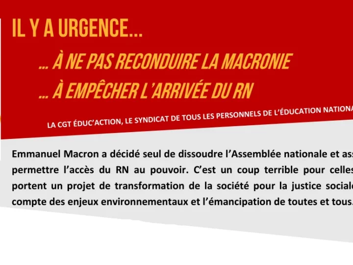 Urgence contre l’extrême-droite